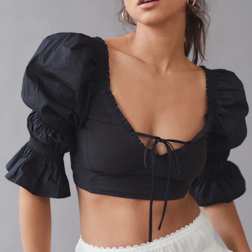 Urban Outfitters Rozi Black Blouse